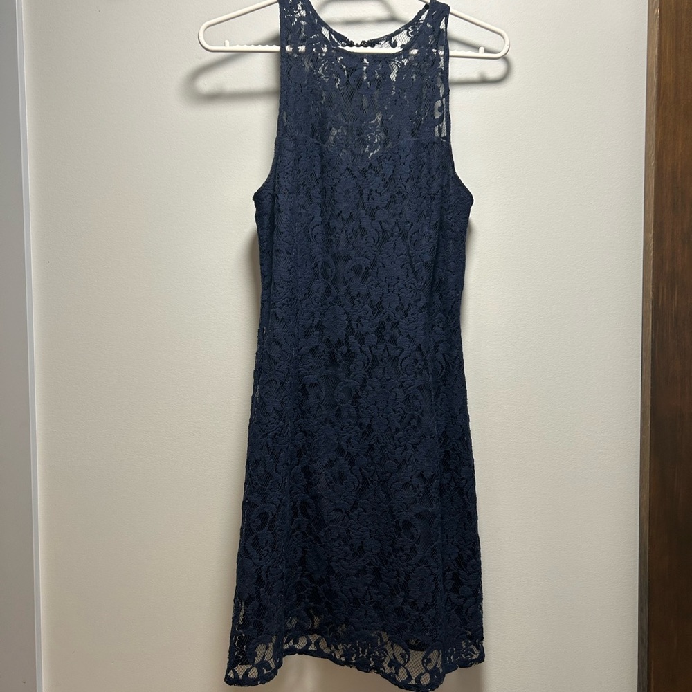 BB Dakota Navy Blue Lace Dress